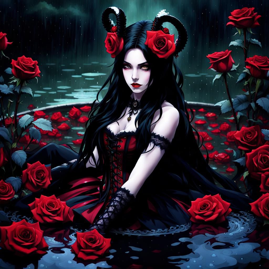 Beautiful Anime Demon Girl