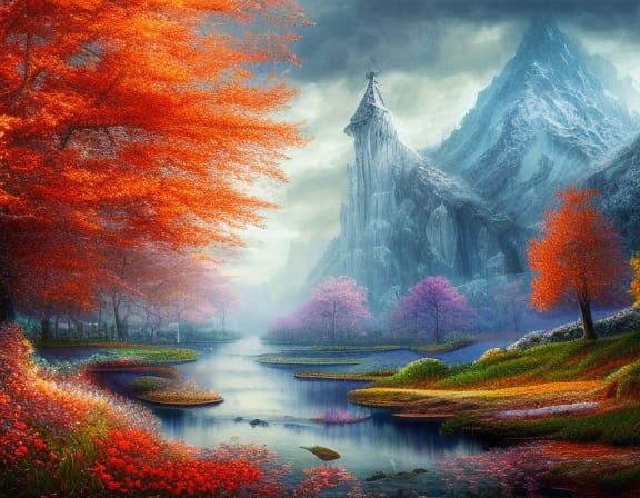 Four Seasons Entangled: A Hyperrealistic Landscape