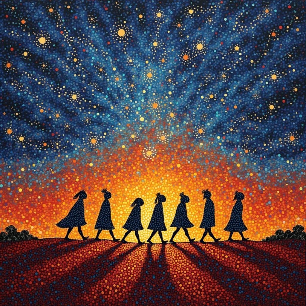 Ancient Australian Beings Dance Across the Dreamtime Sky