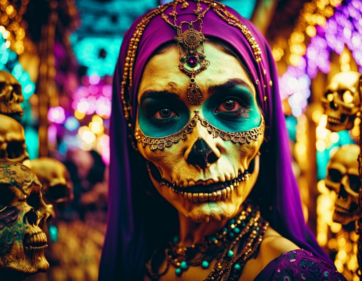 Ethereal Female Zombie in Lomography Golden Hour