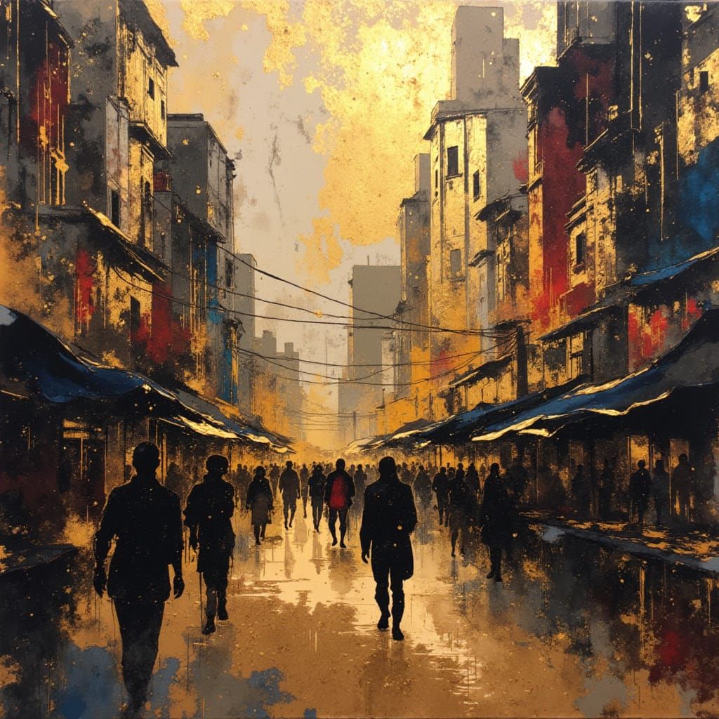 Floating City Marketplace: Opulent vs. Makeshift