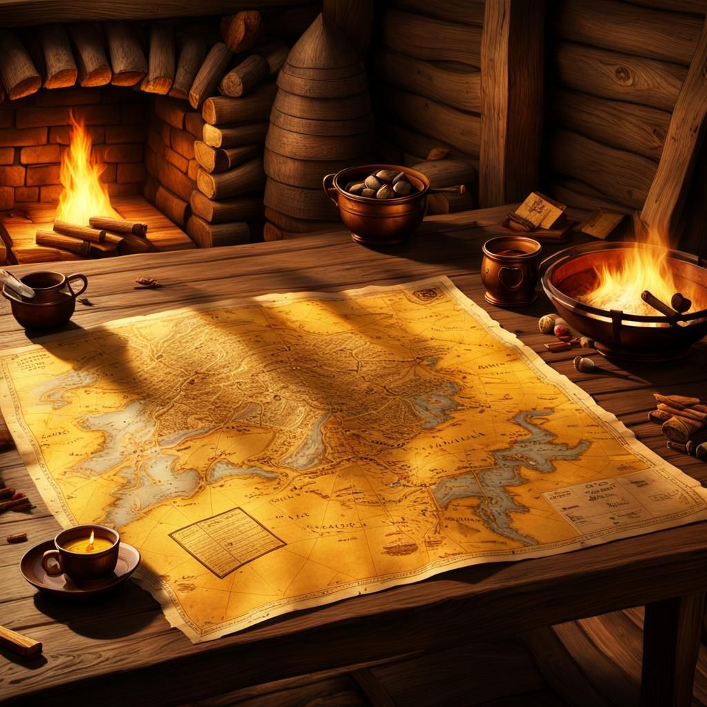 Emberpeak Mountain Map with Fiery Beasts