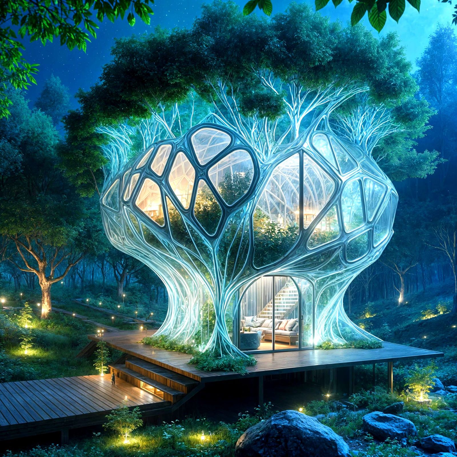 Futuristic Cabin of Biomimicry Architecture