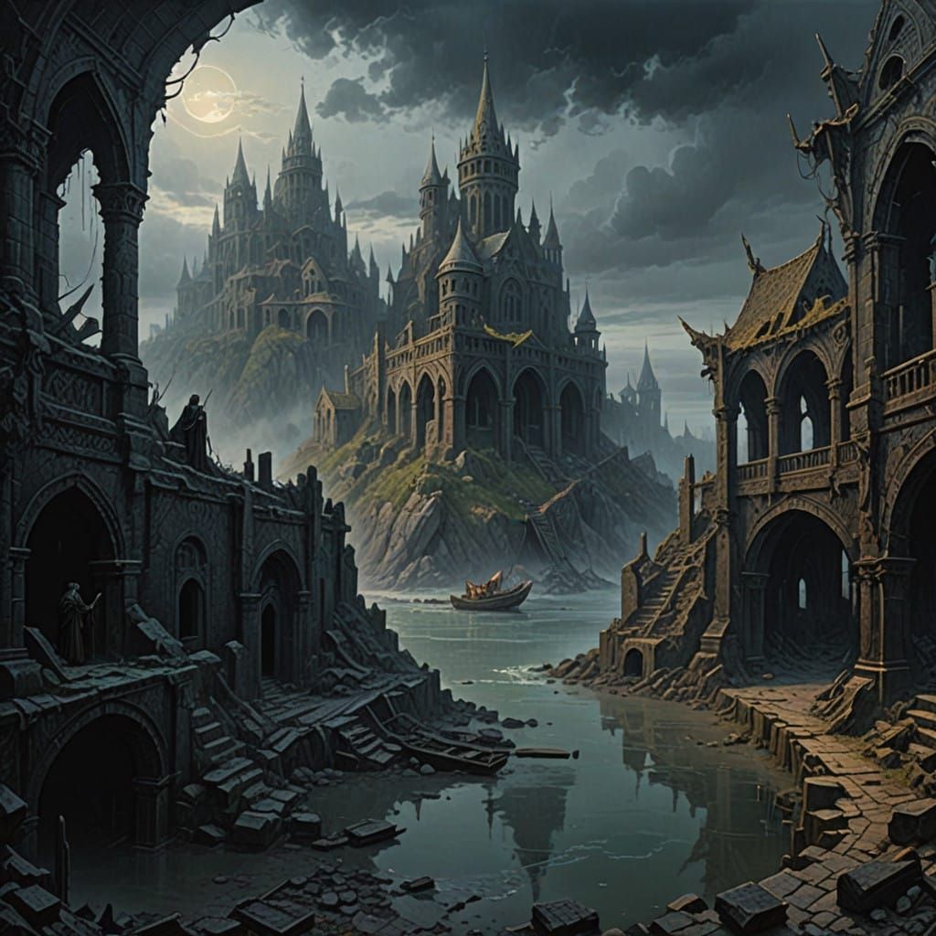 Ethereal Ruins of a Forgotten Elvish City on the Black Sea C...