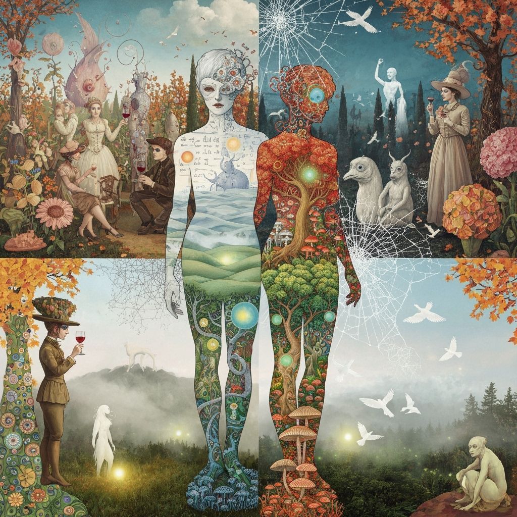 Surreal Garden Party in a Fantasy Style