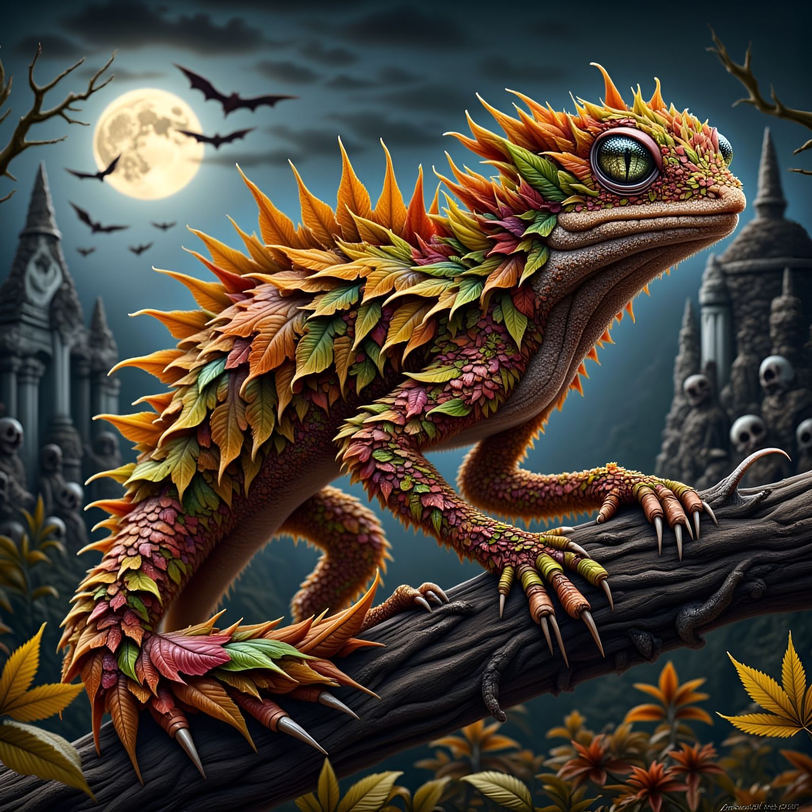 Leafy Satanic Leaf-Tailed Gecko