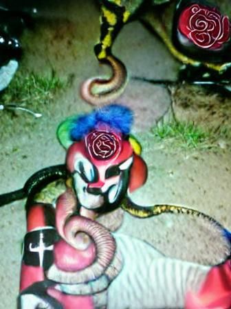 Surreal Rose Snake Clown Fusion