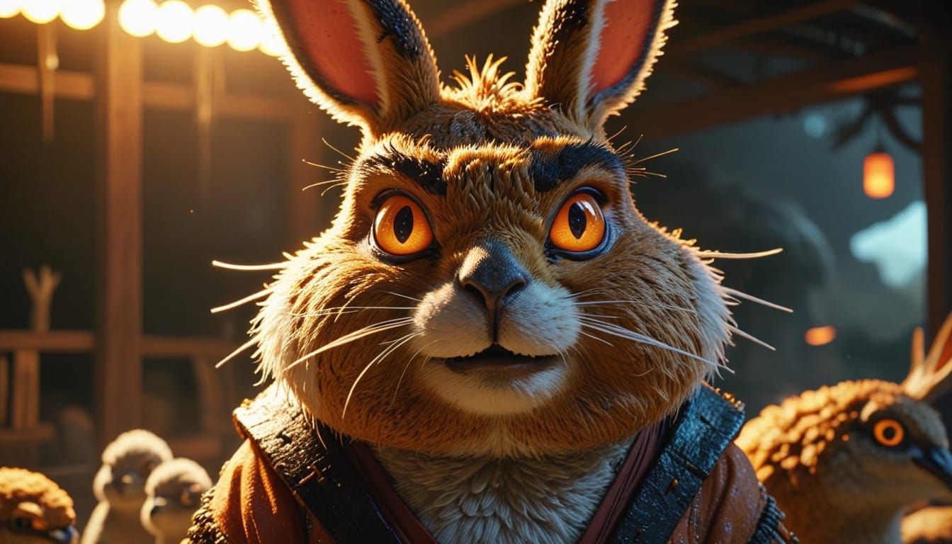 Samurai Big Chungus vs. Spicy Emu in Anime