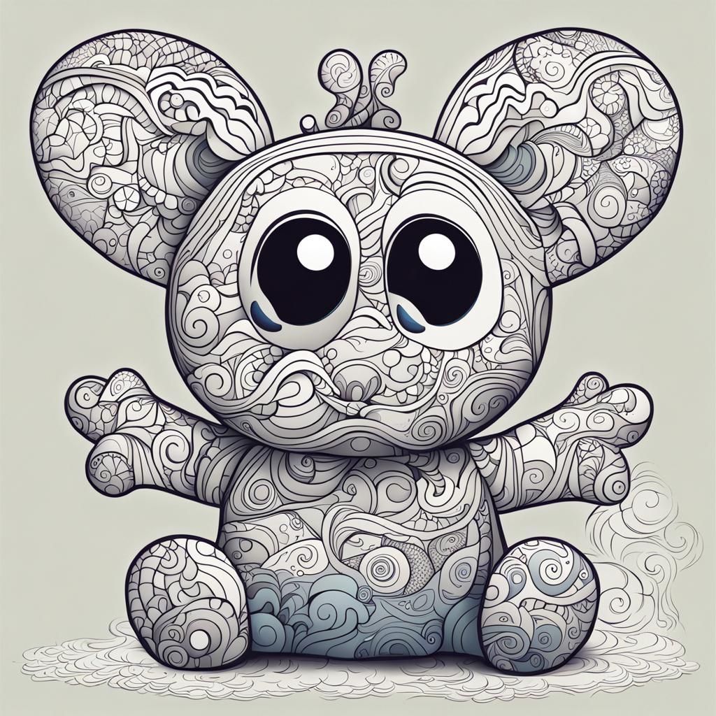 Abstract Cartoon Characters with 3D Shading