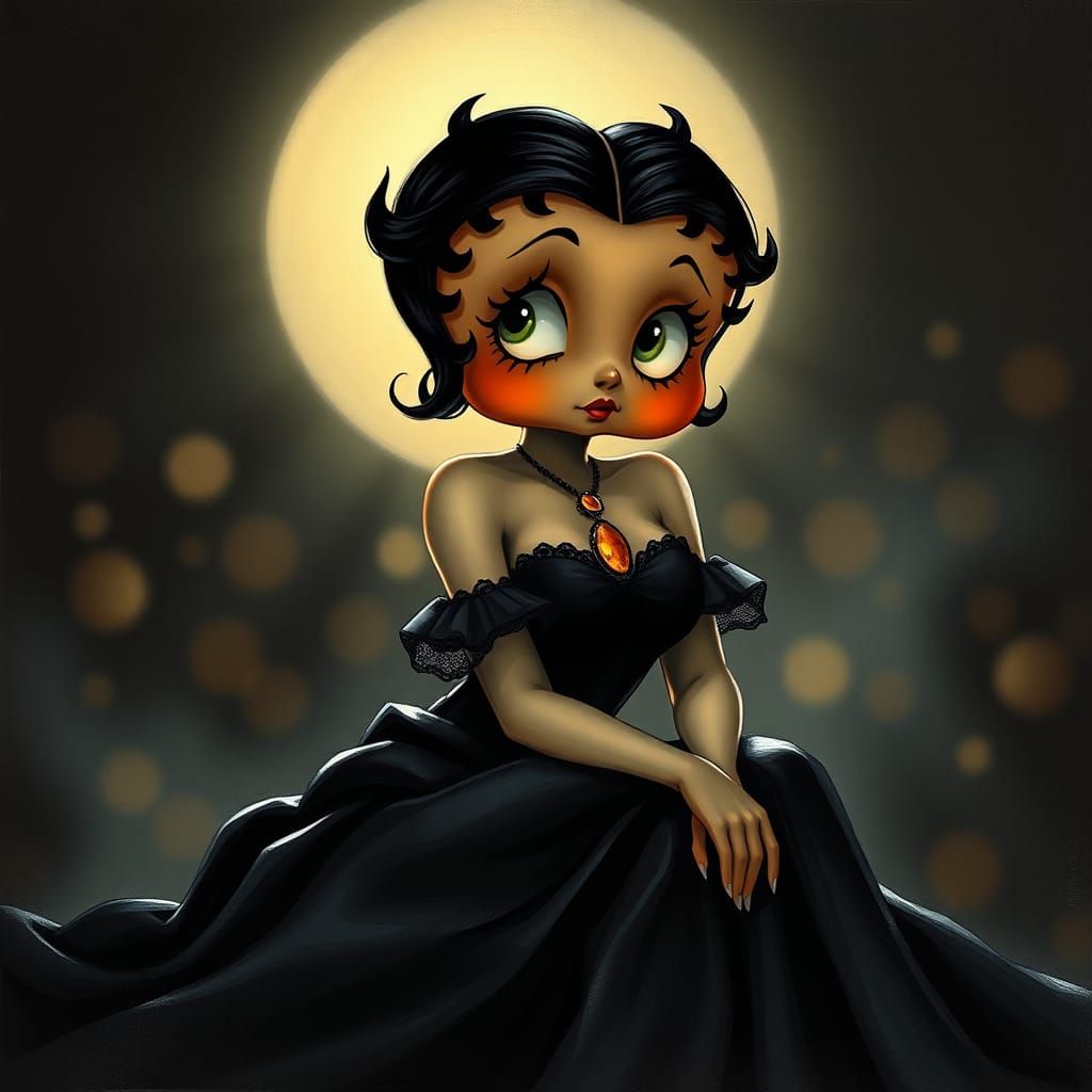 Betty Boop as Jack Skellington in Burton Style
