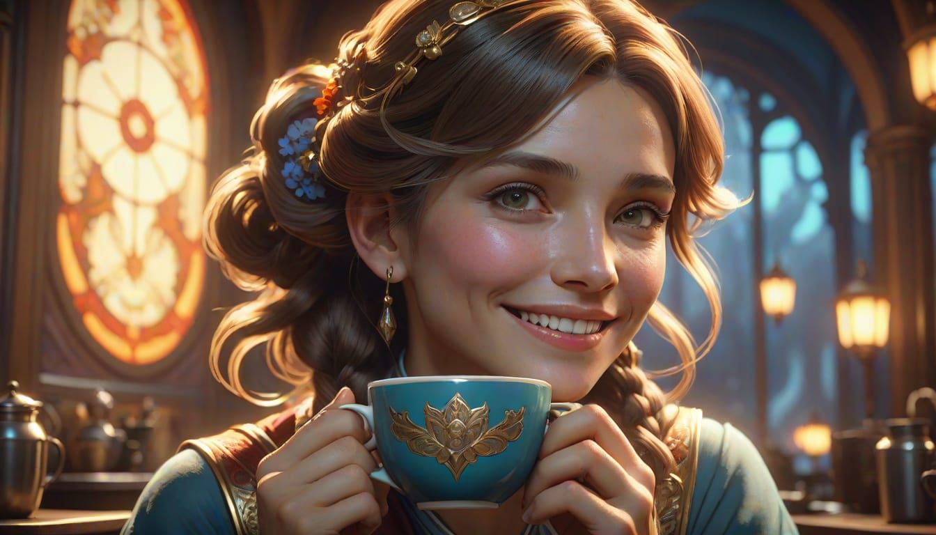 Warm Smile in Golden Light