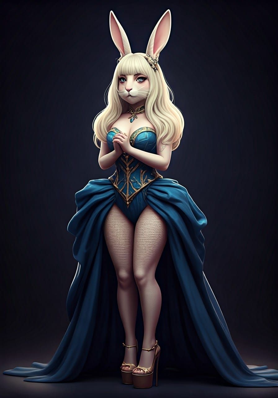 Rabbit as Lady Gaga in Anime Style