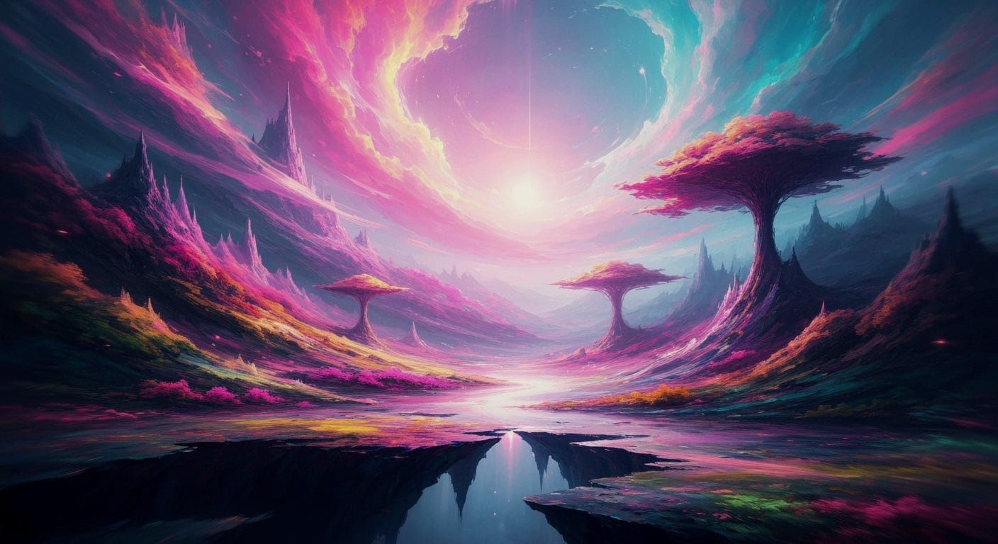 Surreal Dreamscape With Ethereal Floating Sensation