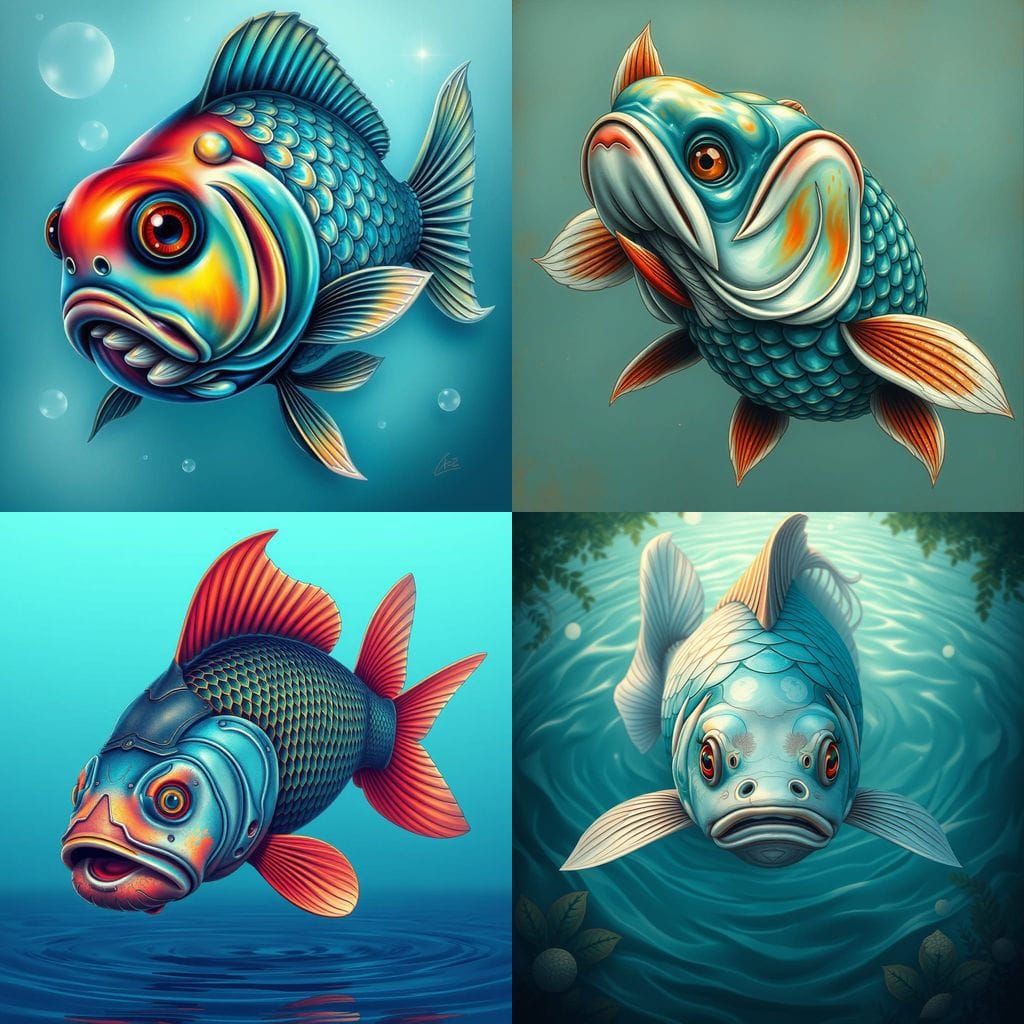 Fish with Humanlike Facial Features