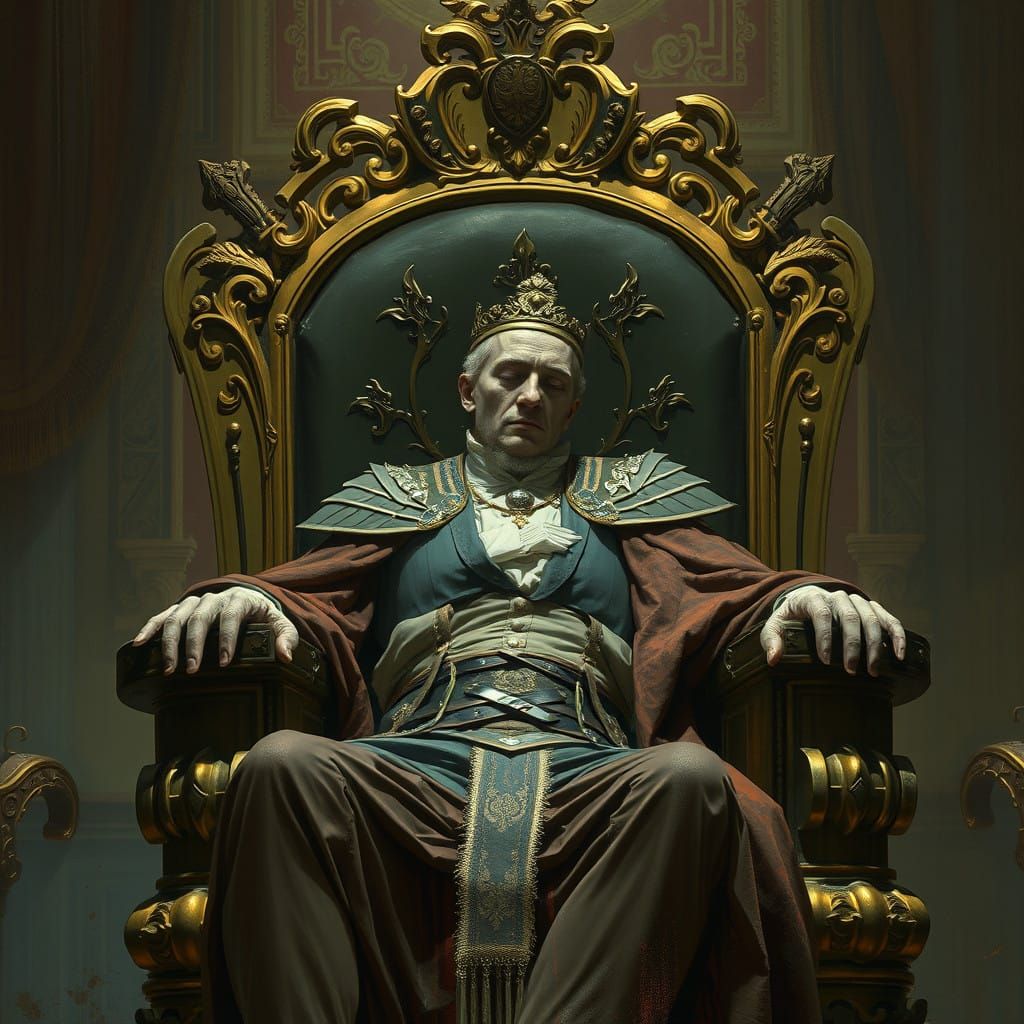 Regal Figure in Faded Grandeur