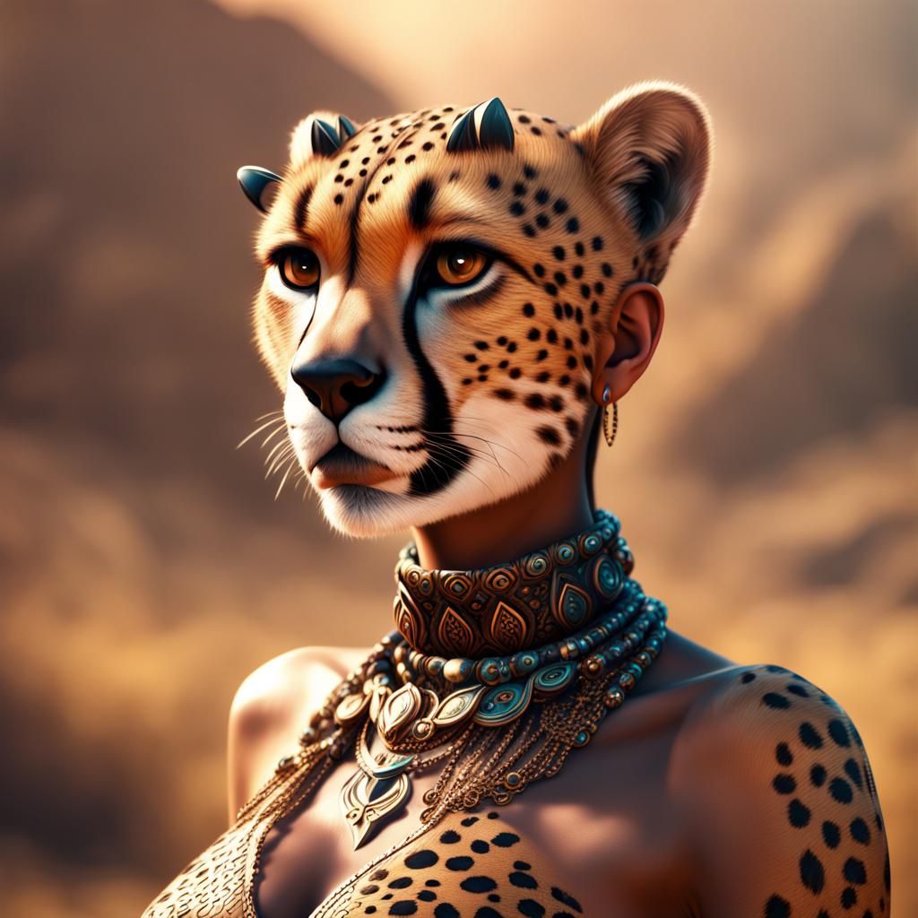 Cheetah Bikini Design: Fantasy Concept Art