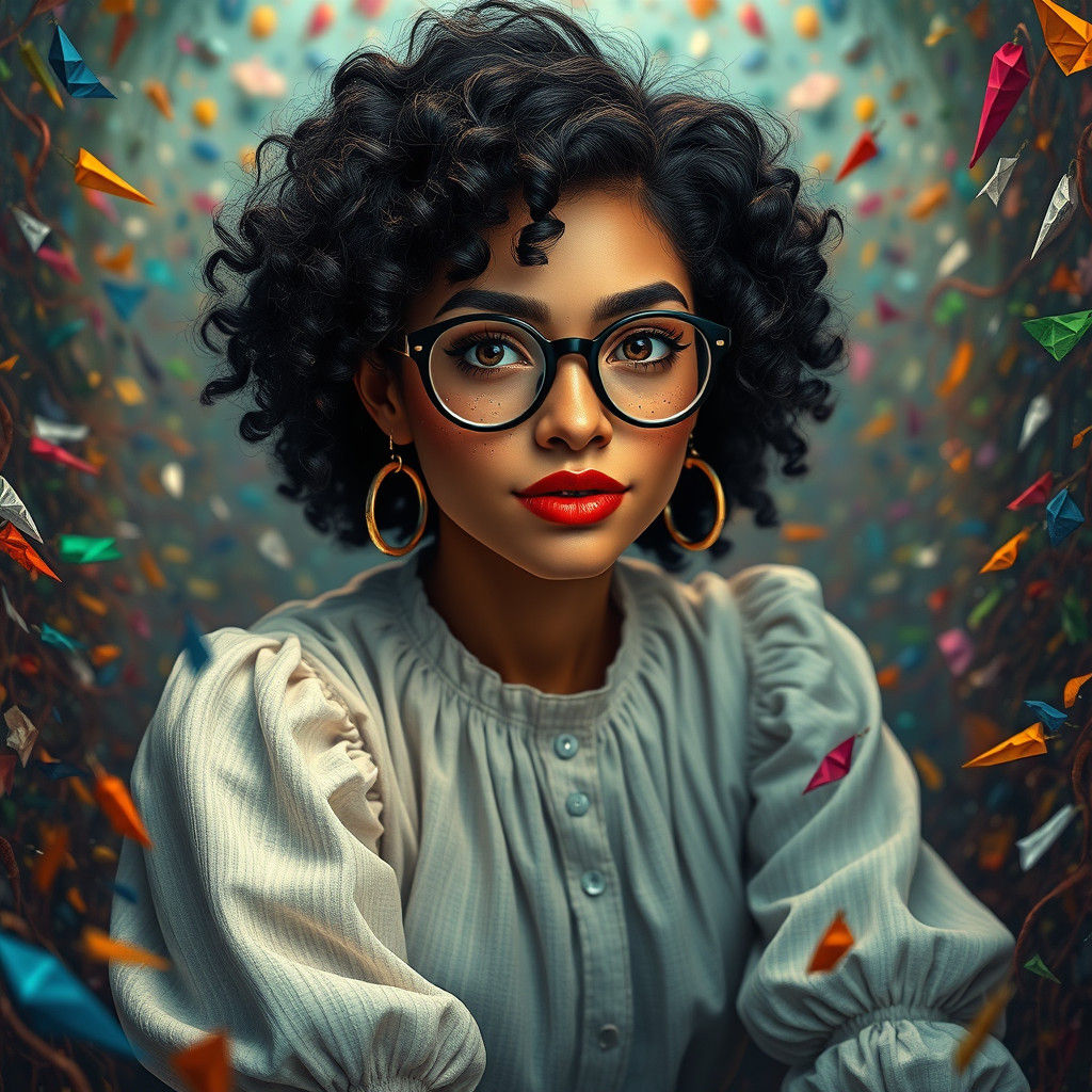 Chaotic Woman in a Mystical Realm