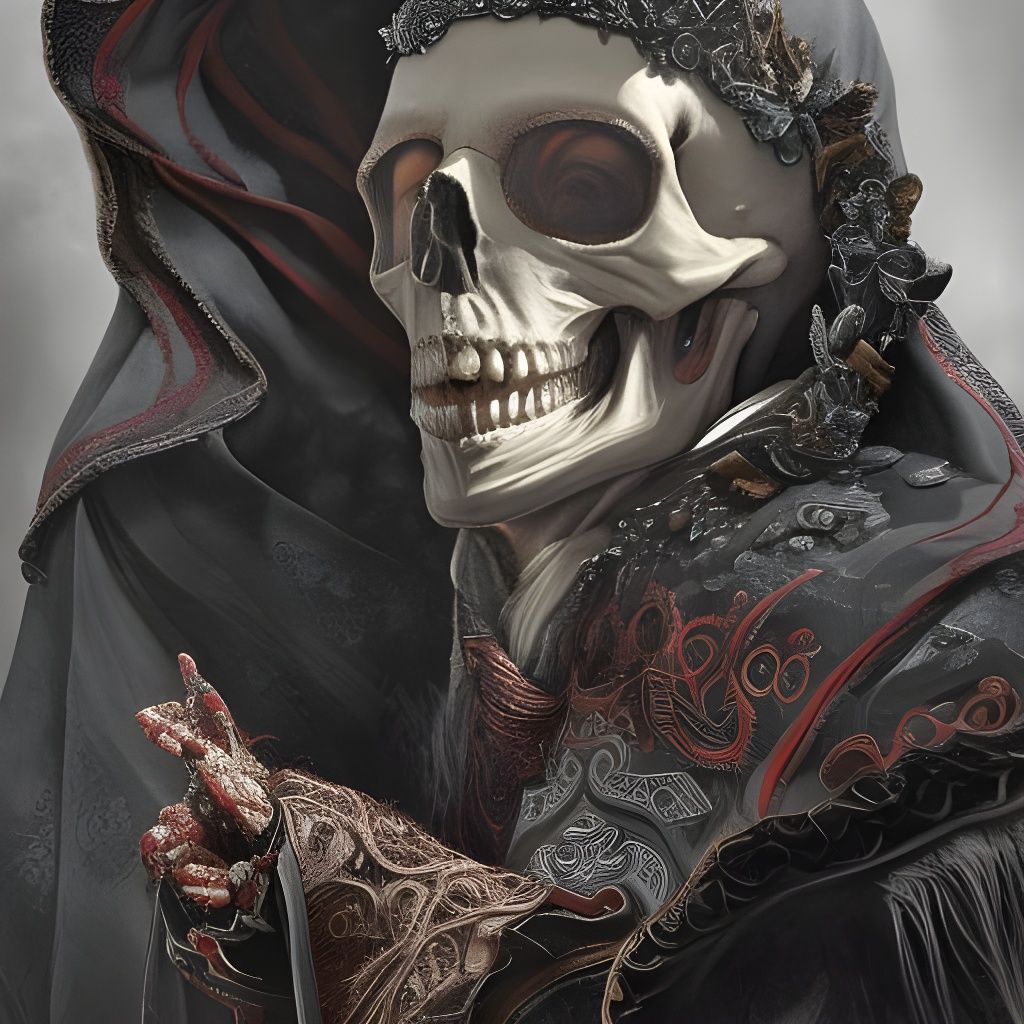Lich Wizard Portrait in Detailed Digital Illustration
