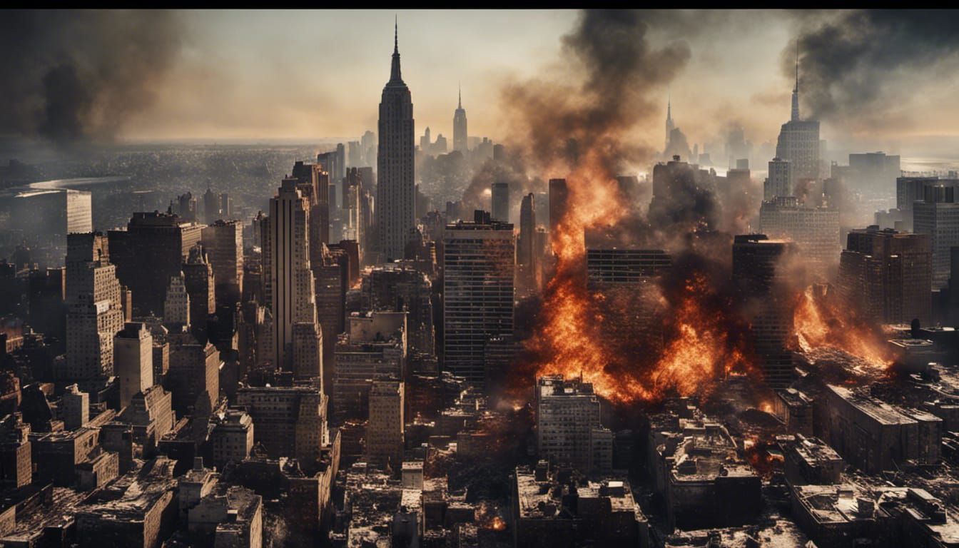 Fiery Apocalypse: New York City in Flames