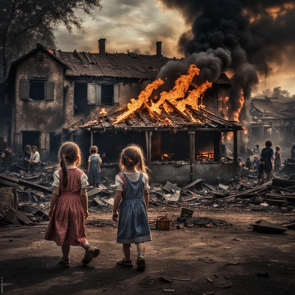 Girls Ignite Village, Parents Survive: Hyperrealistic Image