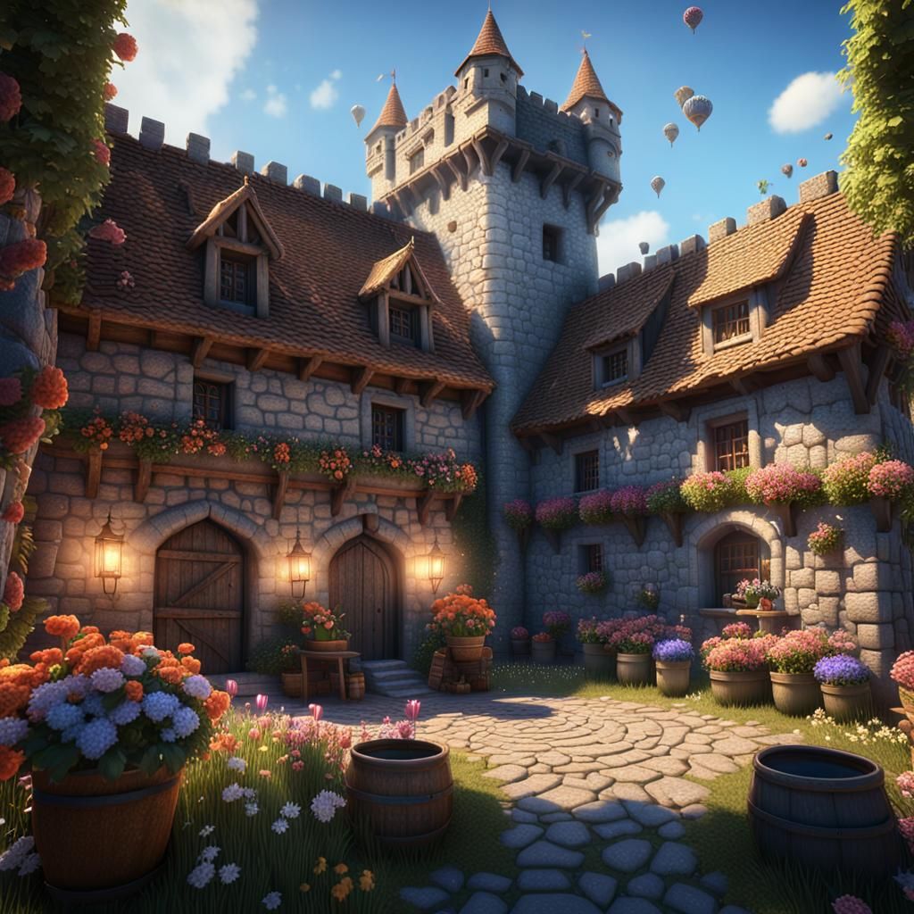 Medieval Castle Across Time, Cinematic 3D Render