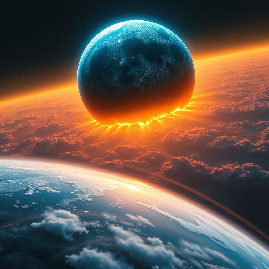 Colossal Moon's Imminent Impact with Earth