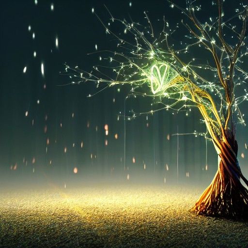 Illuminated Witches' Broom with Heart Smoke, Hyperrealism