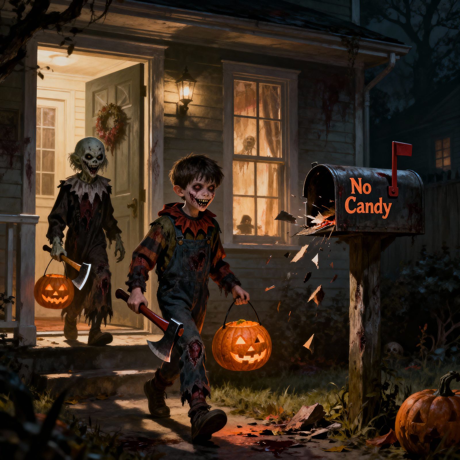 Creepy Kids as Horror Villains Trick-or-Treating