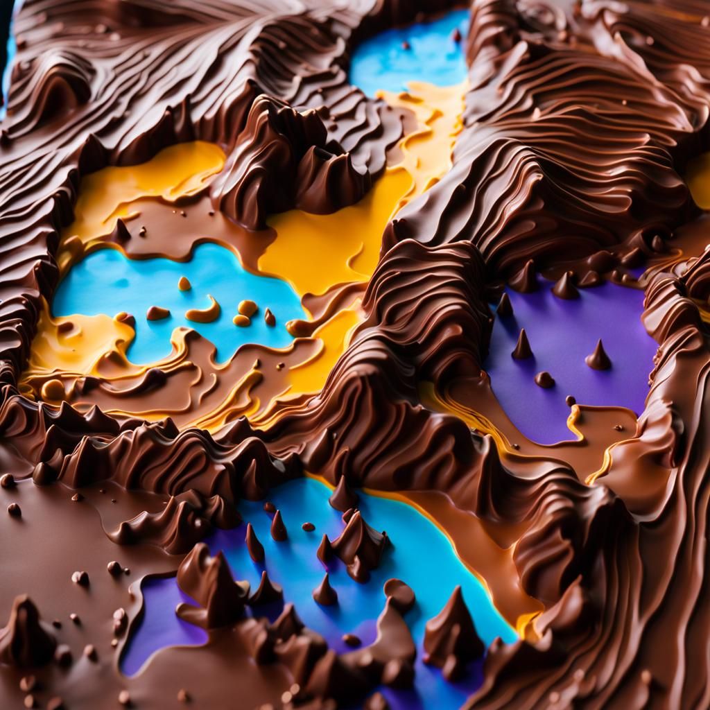 Hyperrealistic Chocolate 3D Map of St. Vincent
