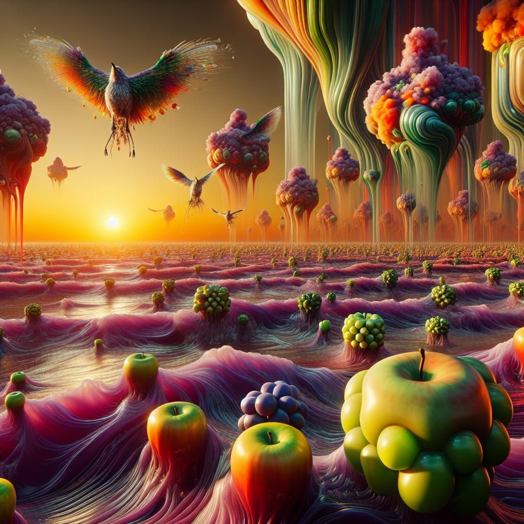 Earth in 252525: Apple Beings and Winged Fruits