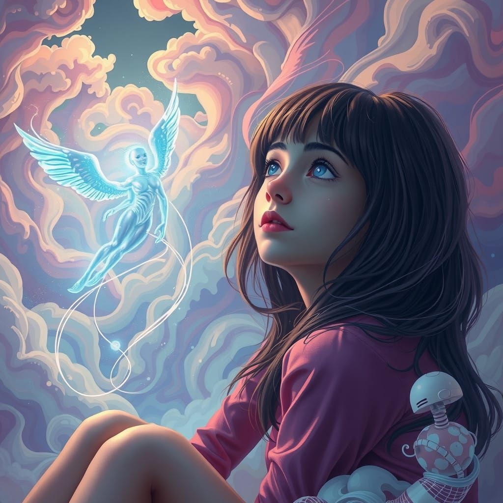 Surrealist Vision of Human-AI Blurring in a Dreamlike Realm