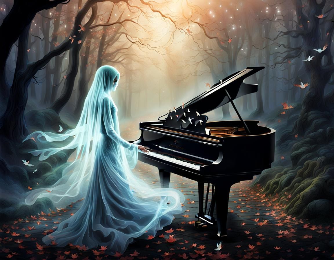 Mystical Ghostly Dancer Composed of Piano Music