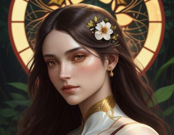 Surreal Portrait of a Woman in Golden Hour Light