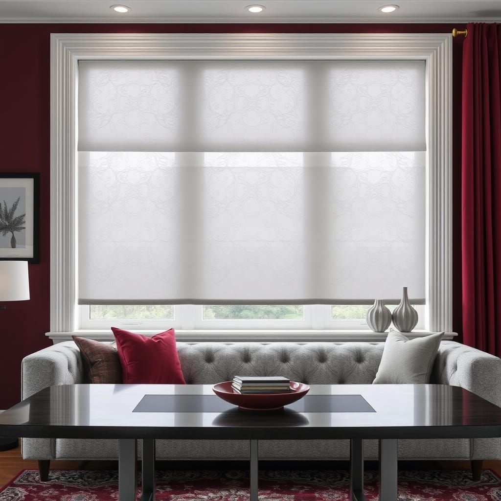 Grey Burgundy Hues in Muted Metallic Tones