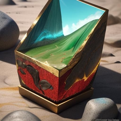 Metallic Gryphon Sculpture in Hyperdetailed 3D