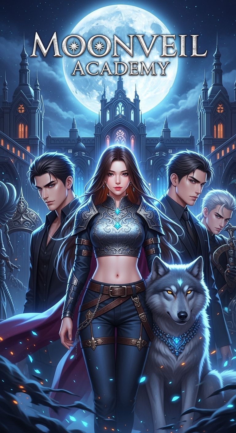 Romantic Academy Scene in 3D Manhwa Style