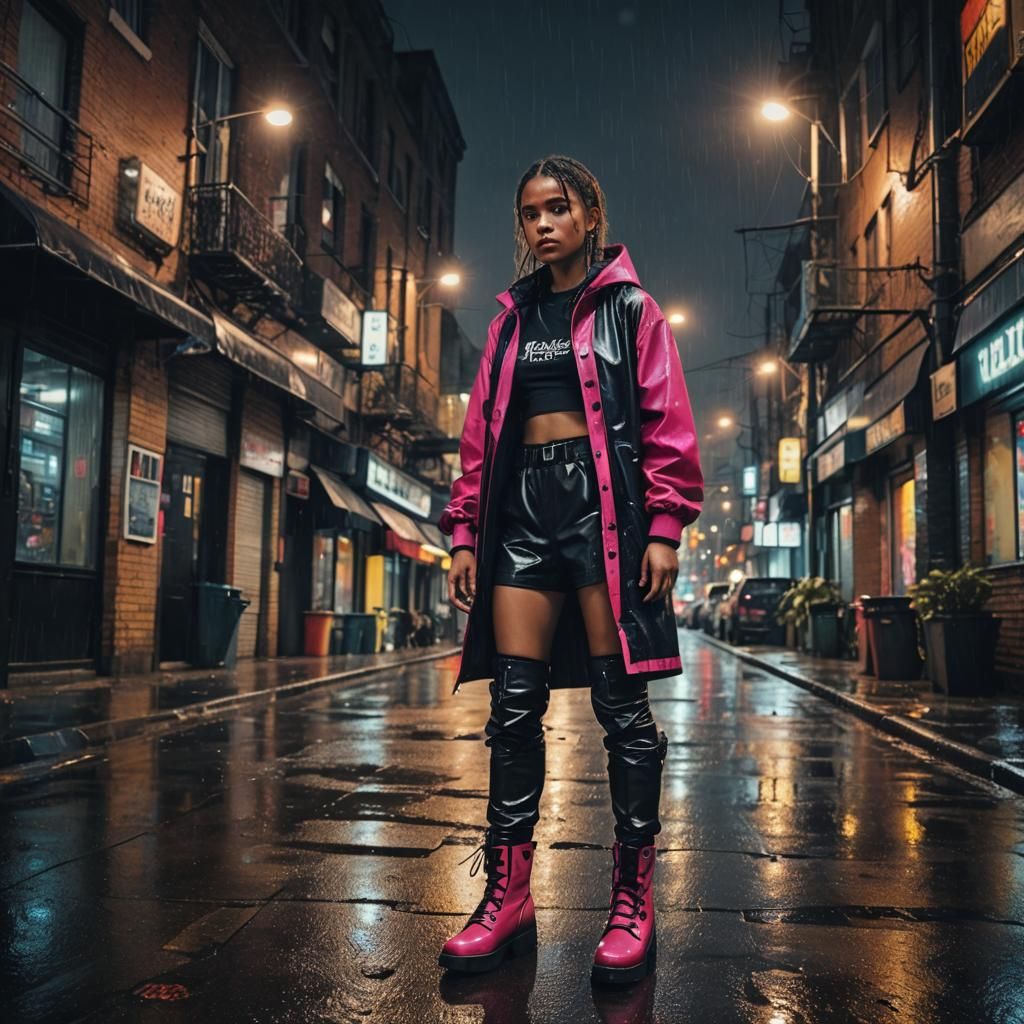 Boxing fashion, street, boots, promenade.