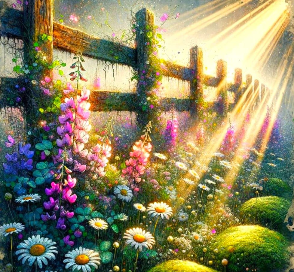 Morning Blooms in Impressionist Watercolour Style