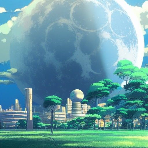 Moon city of the future
