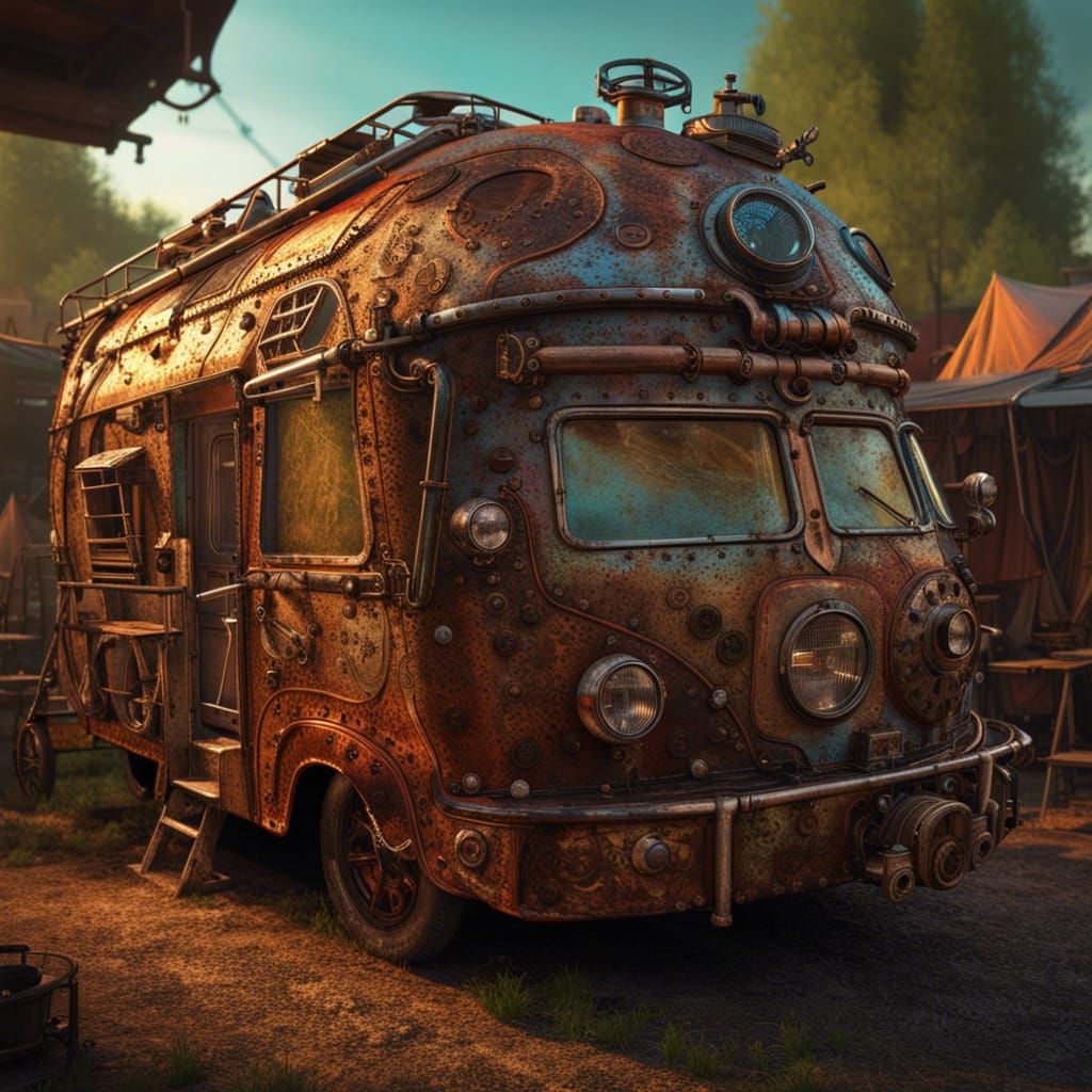 Camper steampunk-style