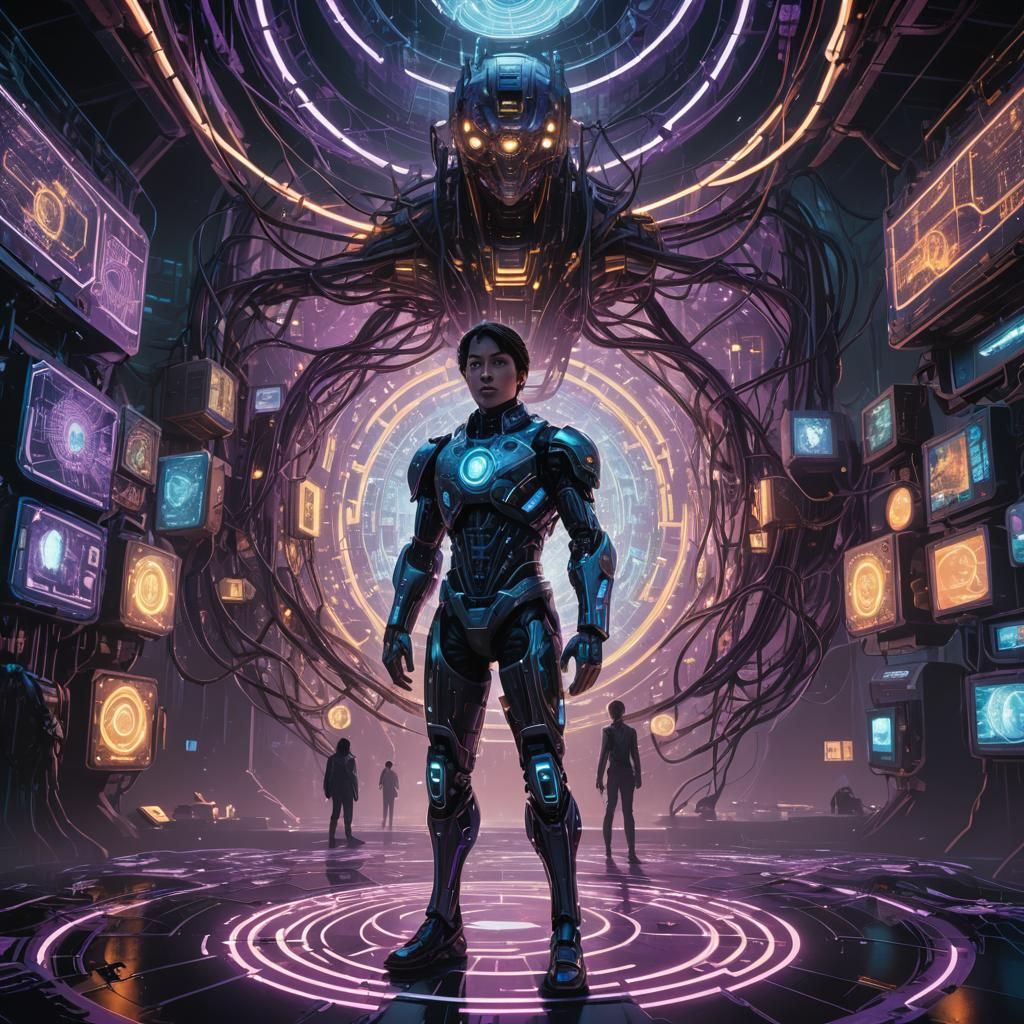 Human vs AI: A Sci-Fi Concept Art