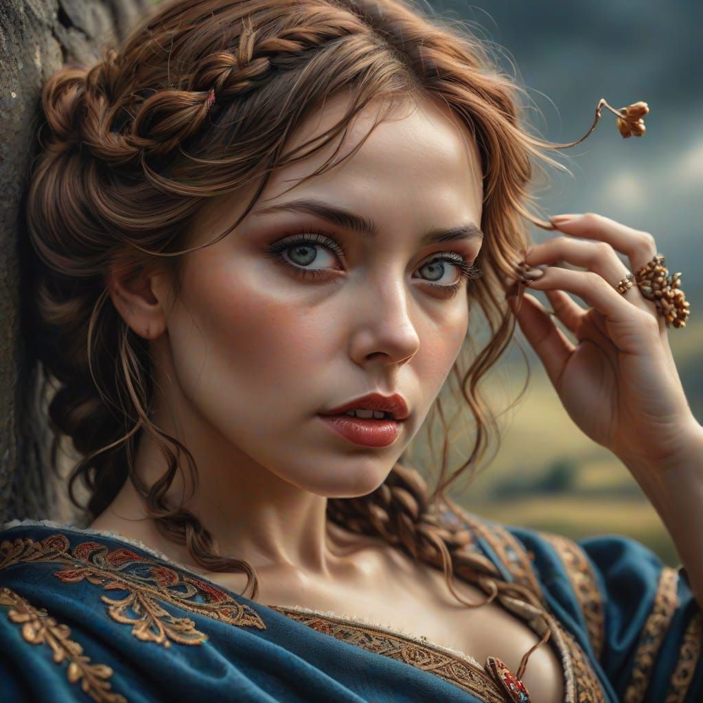 Hyperrealistic Oil Painting with Intricate Details