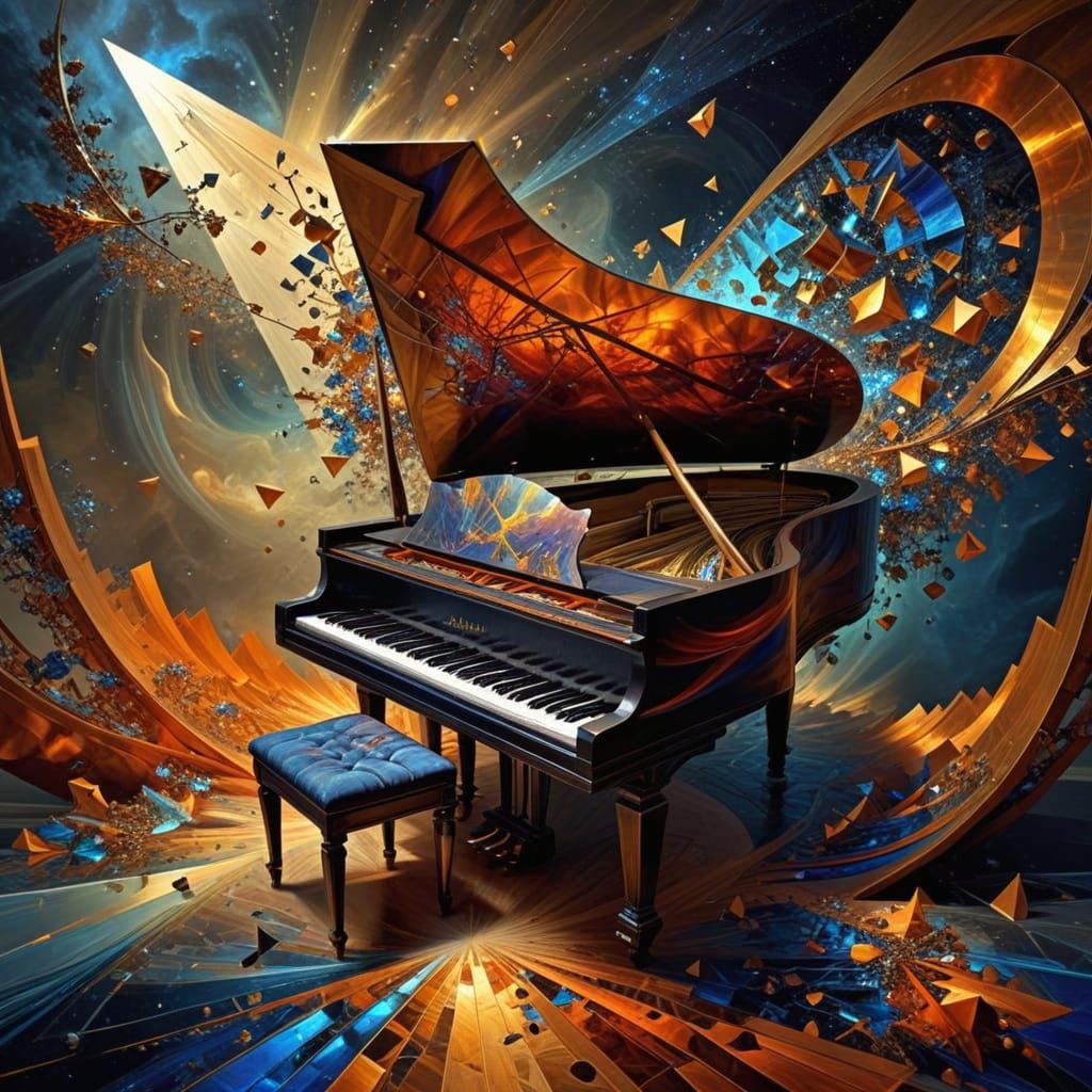 Surreal Harpsichord Masterpiece in Ultra Realistic Expressio...
