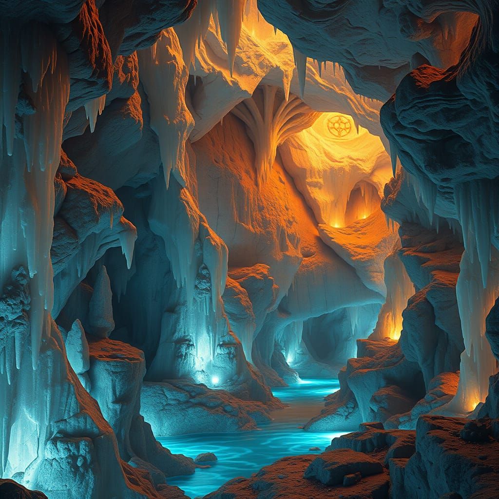Ancient Grotto of Wonder, Illuminated by Divine Light