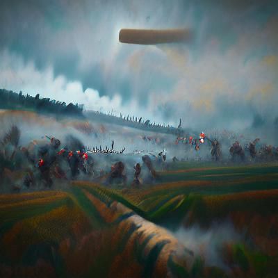 World War One Battle of the Somme in Fog