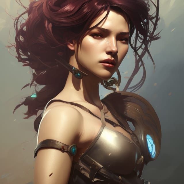 Monster Slayer Portrait in Dynamic Lighting