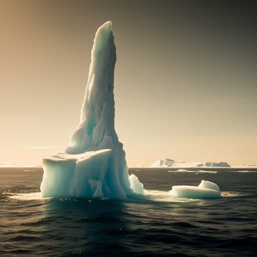 Sentient Iceberg Emerges from the Ocean: RAW Photo