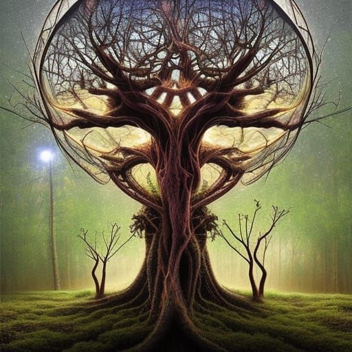 Psychedelic Fractal Tree on Stargazing Platform