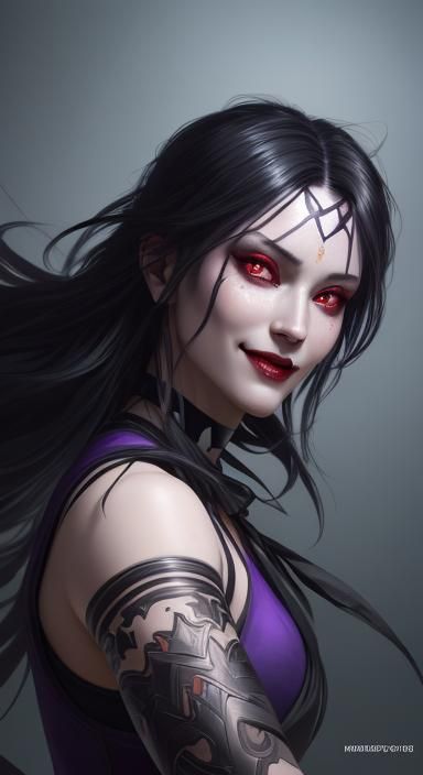 Spider-Woman Hybrid Portrait in Art Nouveau Style