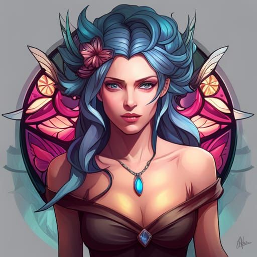 Moonstone Crystal Fairy Portrait in Dynamic Lighting